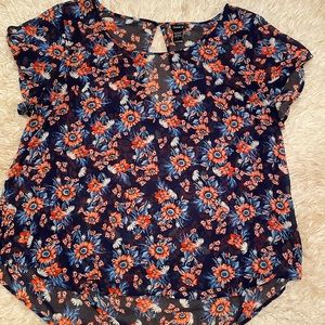 Torrid size 3 floral sheer top